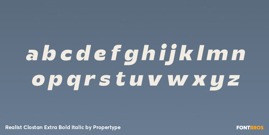 Realist Clostan Extra Bold Italic Font Poster #3