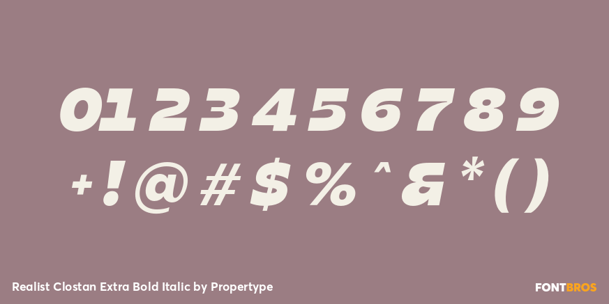 Realist Clostan Extra Bold Italic Font Poster #4