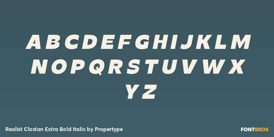 Realist Clostan Extra Bold Italic Font Poster #2