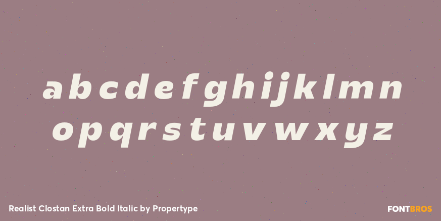 Realist Clostan Extra Bold Italic Font Poster #3