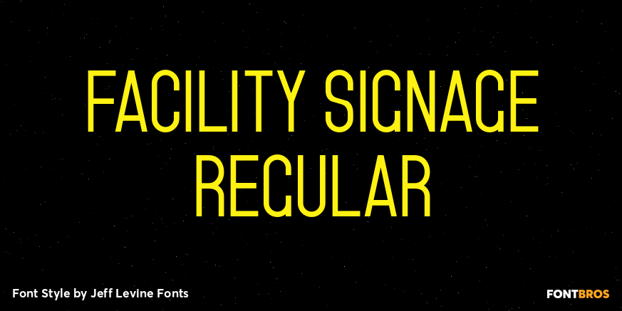 Facility Signage Regular Font Poster #1
