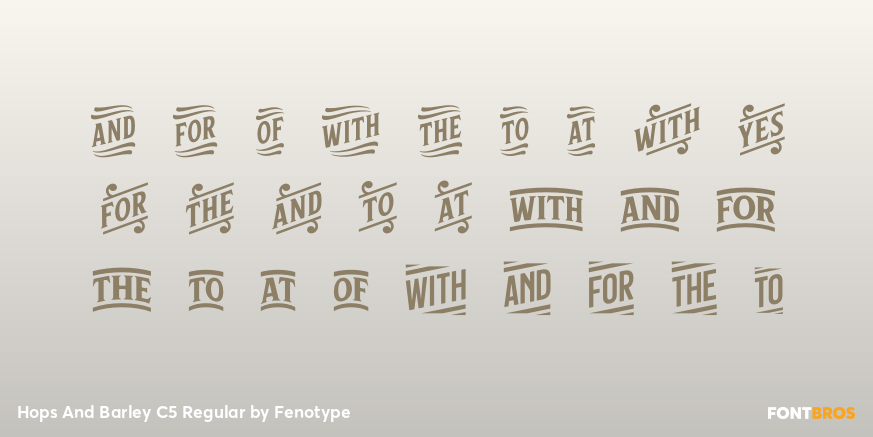 Hops And Barley C5 Regular Font Poster #3