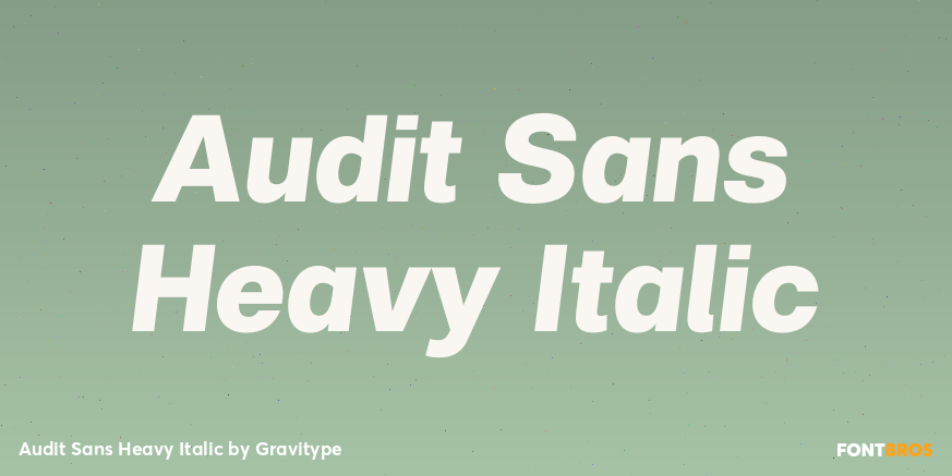 Audit Sans Heavy Italic Font Poster #1