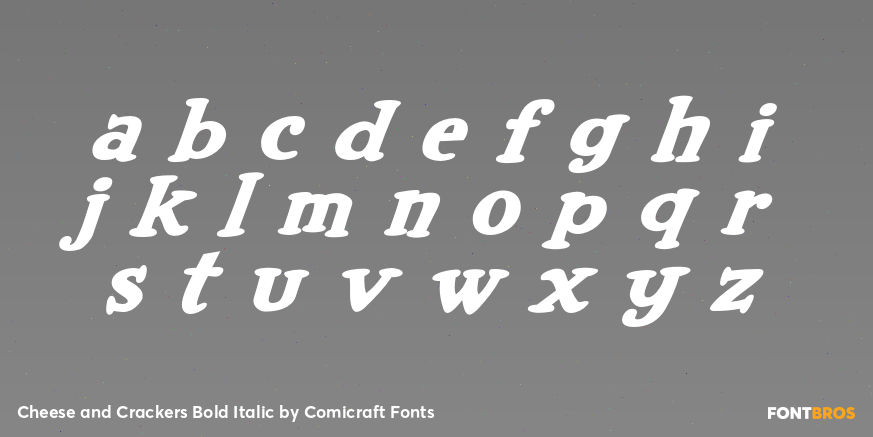 Cheese and Crackers Bold Italic Font Poster #3
