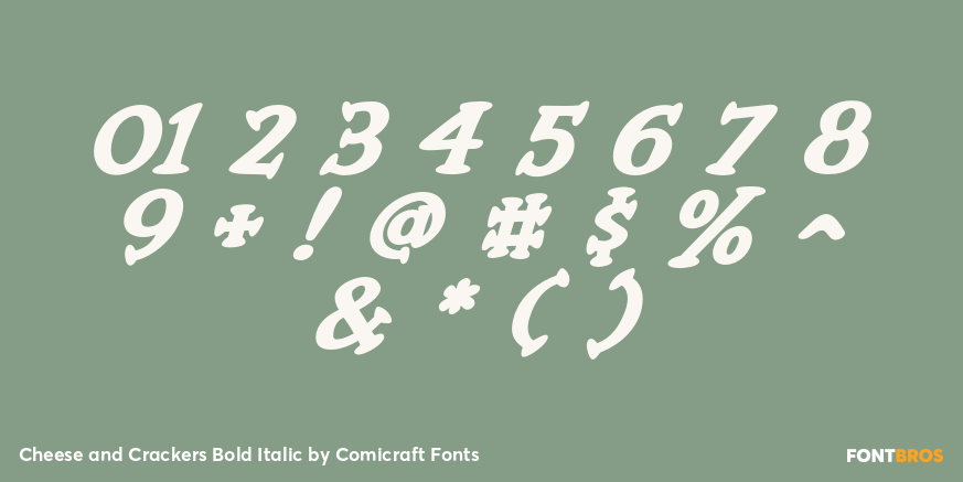 Cheese and Crackers Bold Italic Font Poster #4
