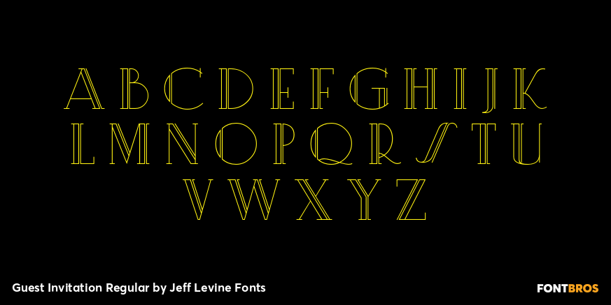 Guest Invitation Regular Font Poster #3