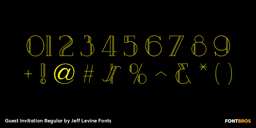 Guest Invitation Regular Font Poster #4