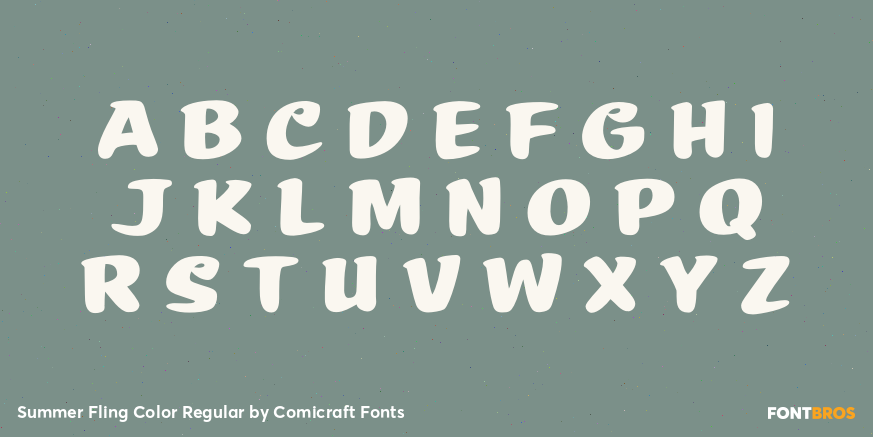 Summer Fling Color Regular Font Poster #2