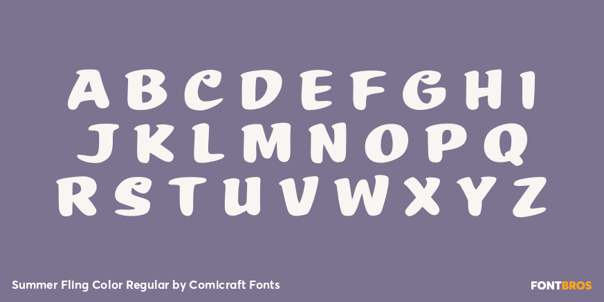 Summer Fling Color Regular Font Poster #1