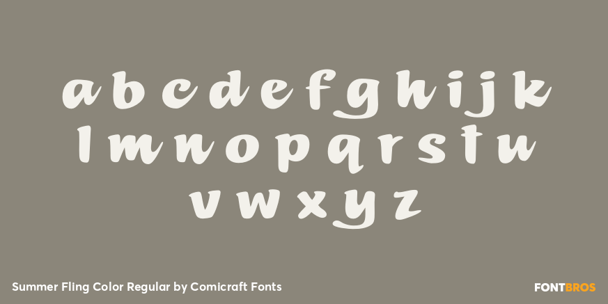 Summer Fling Color Regular Font Poster #1