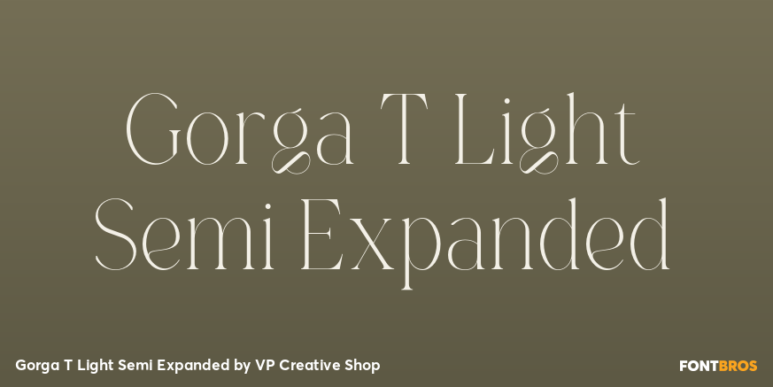 Gorga T Light Semi Expanded Font Poster #1
