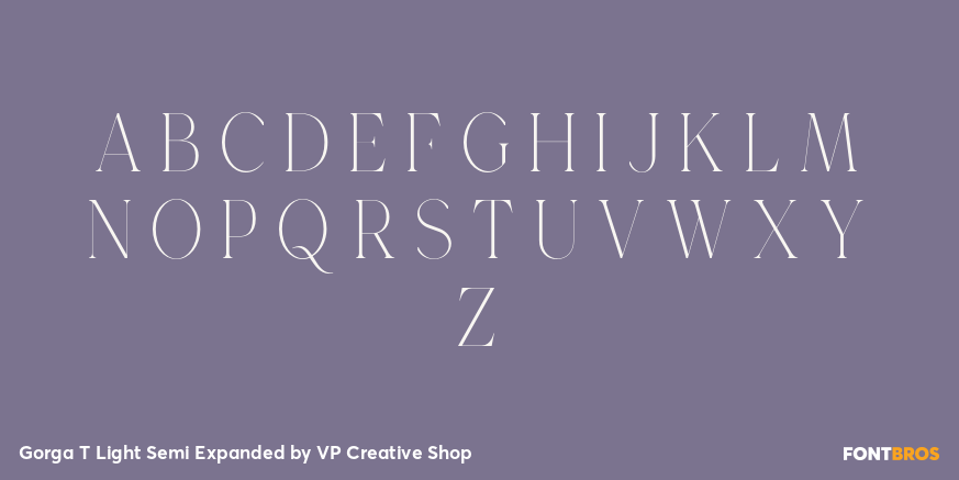 Gorga T Light Semi Expanded Font Poster #2