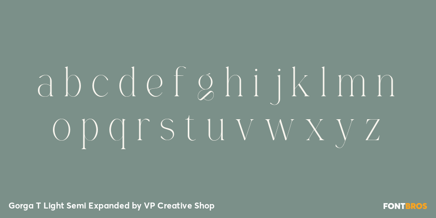 Gorga T Light Semi Expanded Font Poster #3