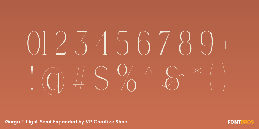 Gorga T Light Semi Expanded Font Poster #4