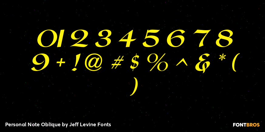 Personal Note Oblique Font Poster #1
