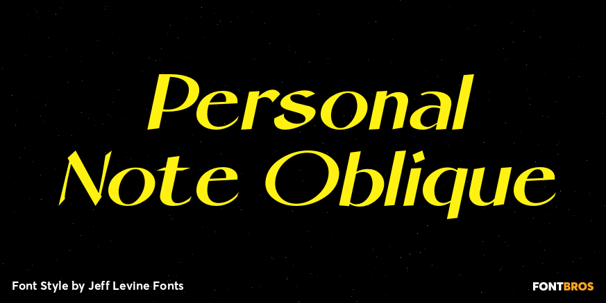 Personal Note Oblique Poster