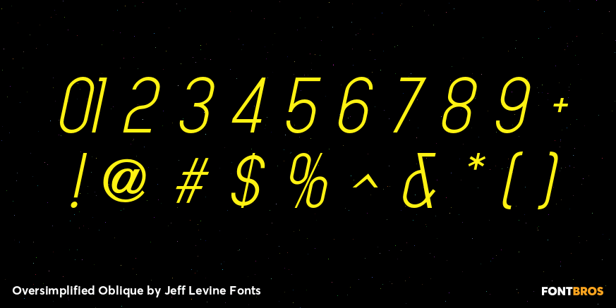 Oversimplified Oblique Font Poster #4