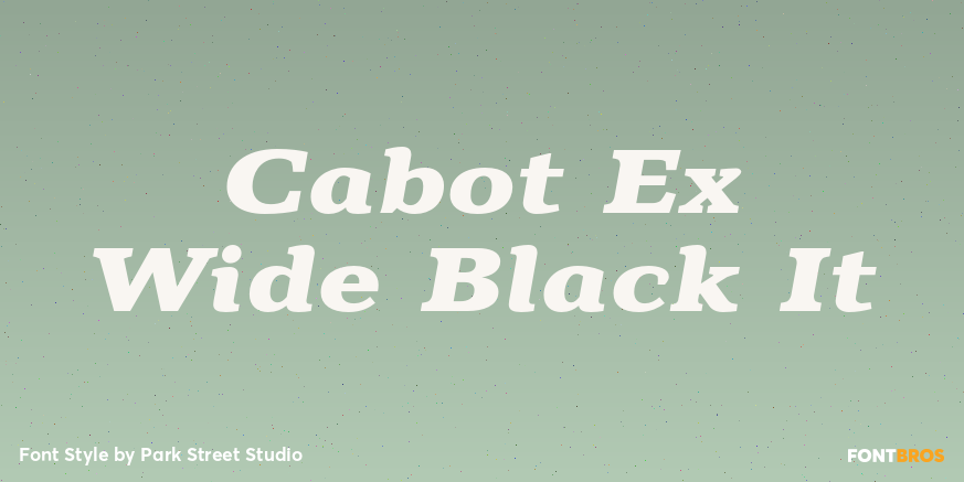 Cabot Ex Wide Black It Font Poster #1