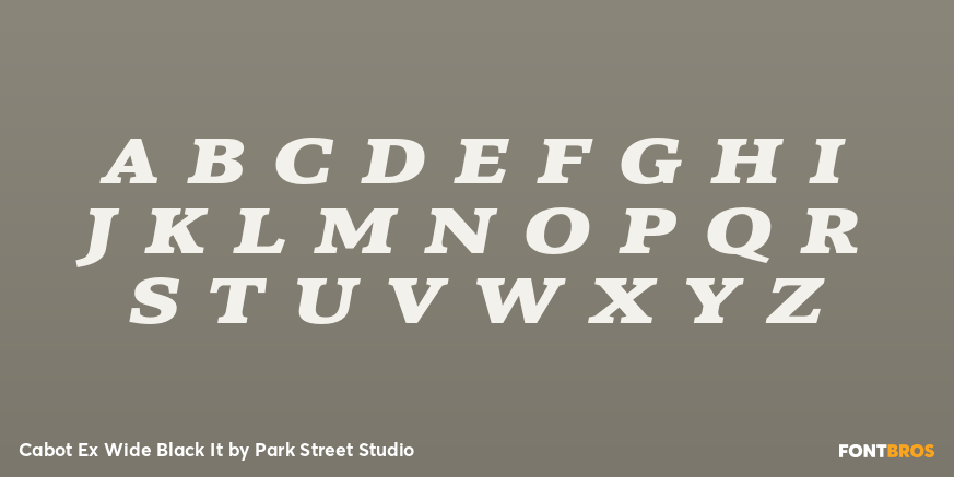 Cabot Ex Wide Black It Font Poster #1