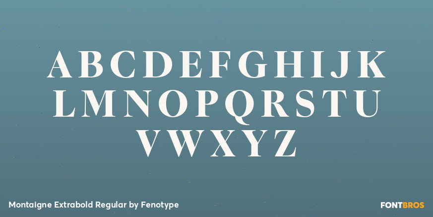 Montaigne Extrabold Regular Font Poster #1