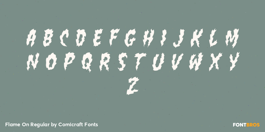 Flame On Regular Font Poster #2