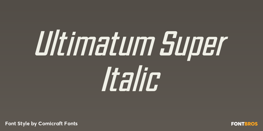 Ultimatum Super Italic Poster