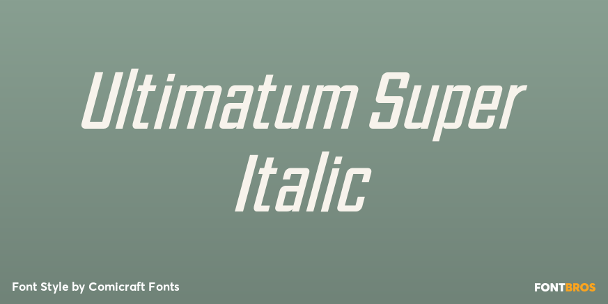 Ultimatum Super Italic Poster