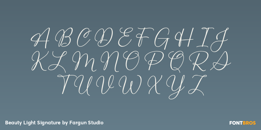 Beauty Light Signature Font Poster #2