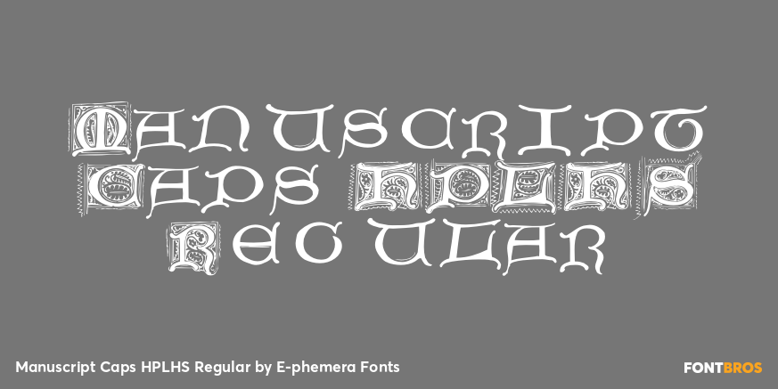 Manuscript Caps HPLHS Regular Font Poster #1