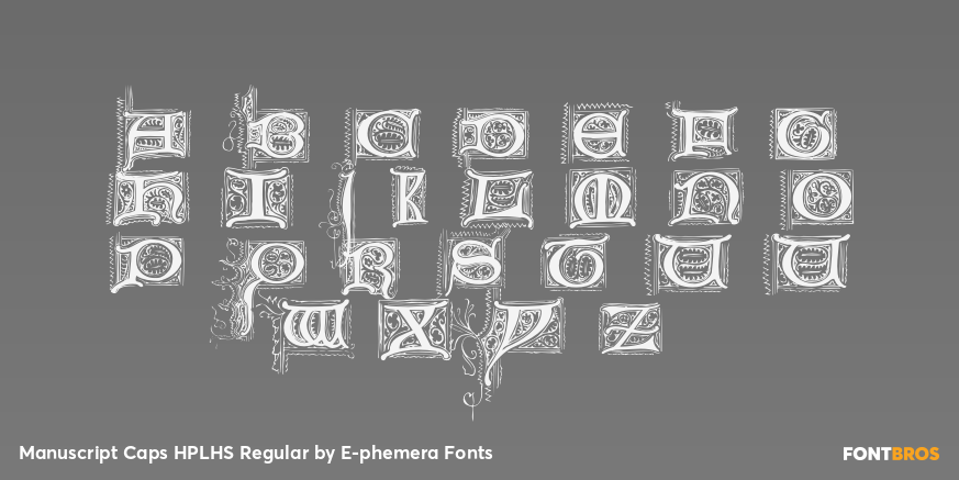Manuscript Caps HPLHS Regular Font Poster #2