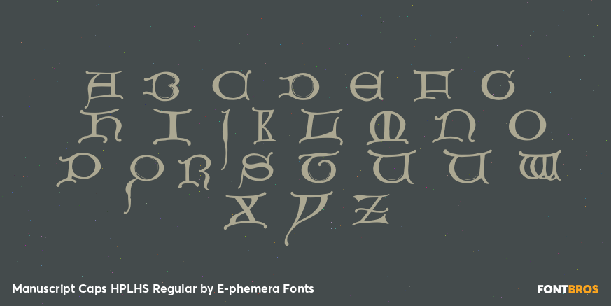 Manuscript Caps HPLHS Regular Font Poster #3