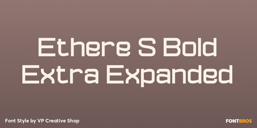 Ethere S Bold Extra Expanded Font Poster #1