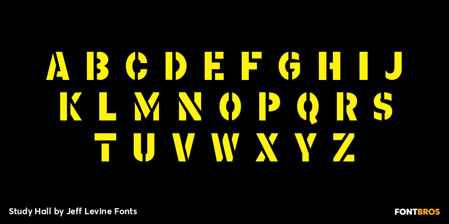 Study Hall JNL Font Poster #2