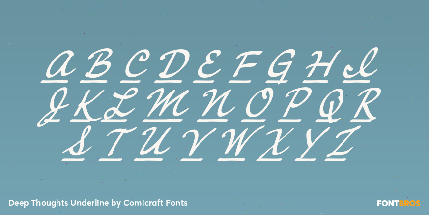 Deep Thoughts Underline Font Poster #2