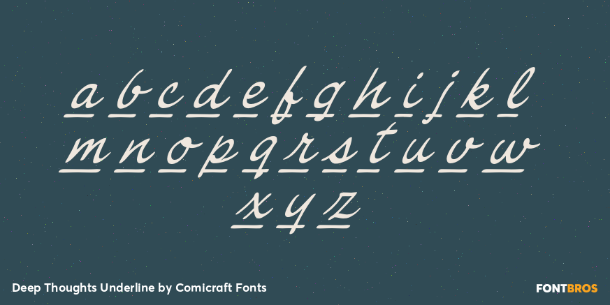 Deep Thoughts Underline Font Poster #3