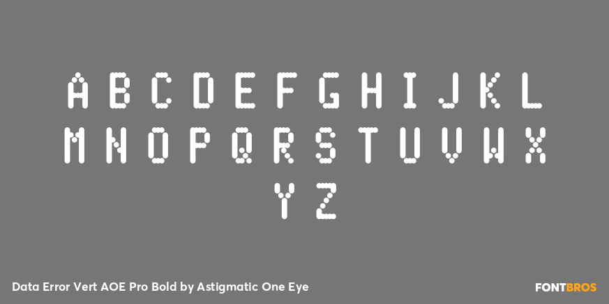 Data Error Vert AOE Pro Bold Font Poster #2