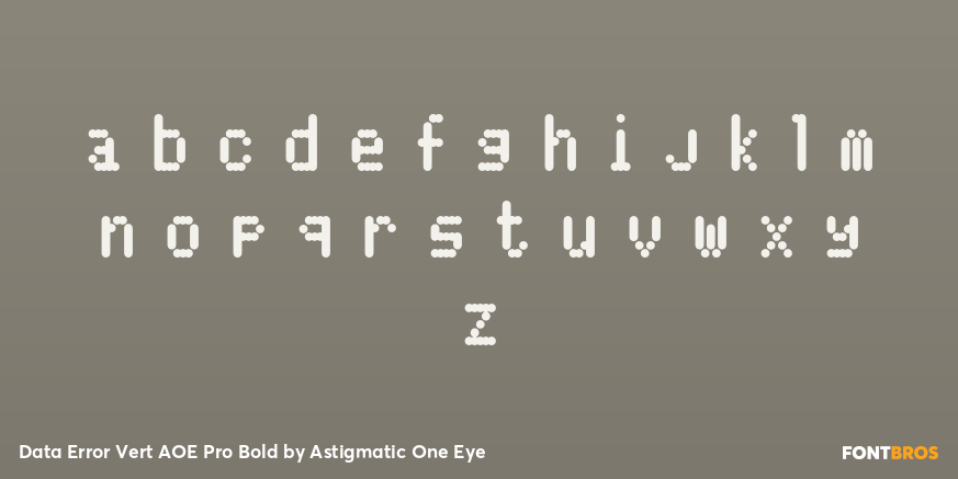 Data Error Vert AOE Pro Bold Font Poster #3