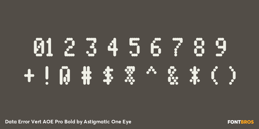 Data Error Vert AOE Pro Bold Font Poster #4
