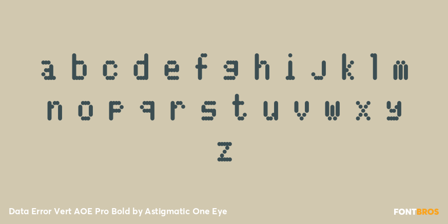Data Error Vert AOE Pro Bold Font Poster #3