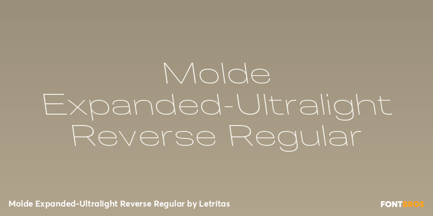 Molde Expanded-Ultralight Reverse Regular Font Poster #1