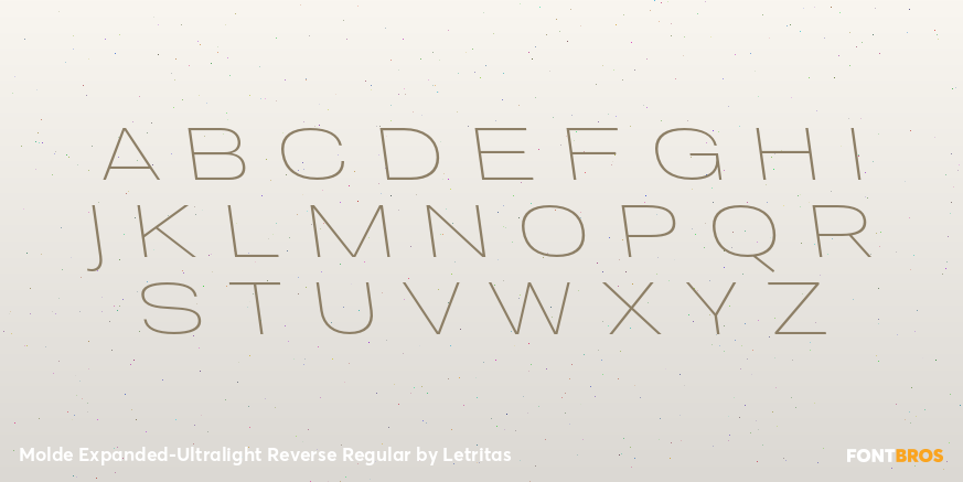Molde Expanded-Ultralight Reverse Regular Font Poster #2