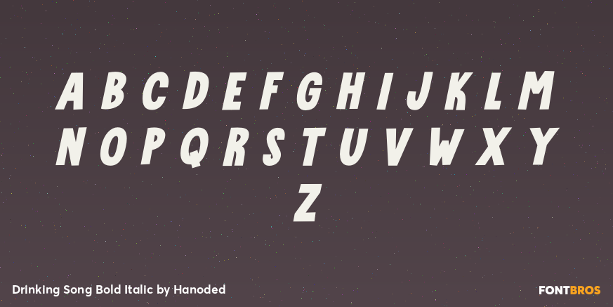 Drinking Song Bold Italic Font Poster #2