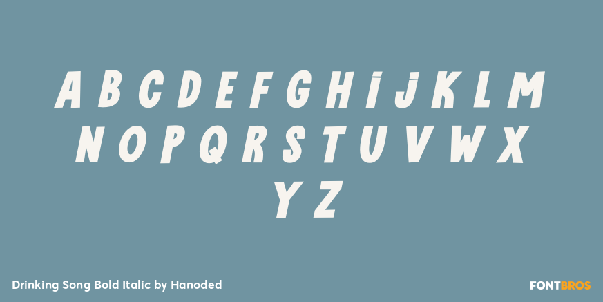 Drinking Song Bold Italic Font Poster #3