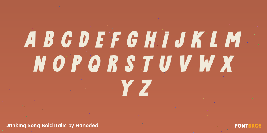 Drinking Song Bold Italic Font Poster #3