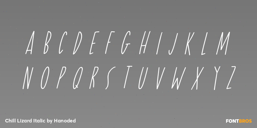 Chill Lizard Italic Font Poster #2