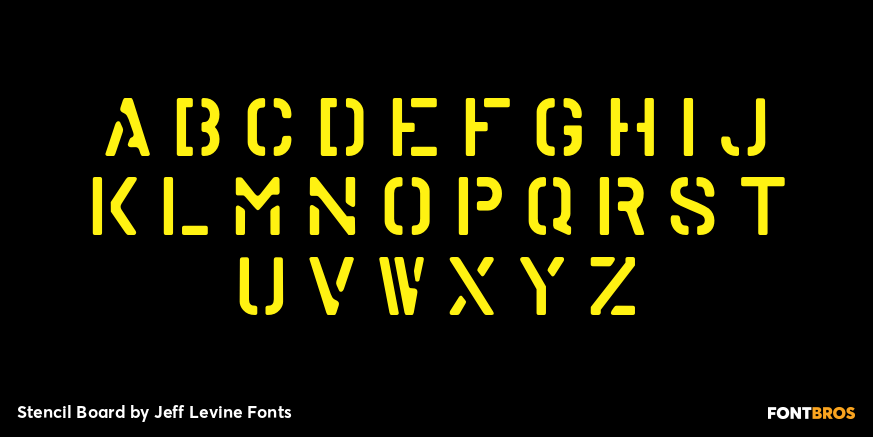 Stencil Board Font Poster #2