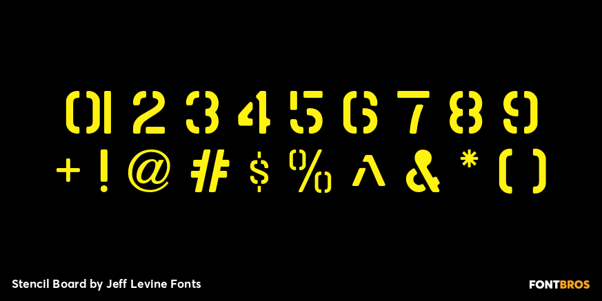 Stencil Board Font Poster #4