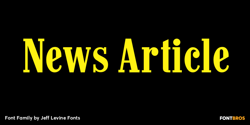 News Article Font Poster