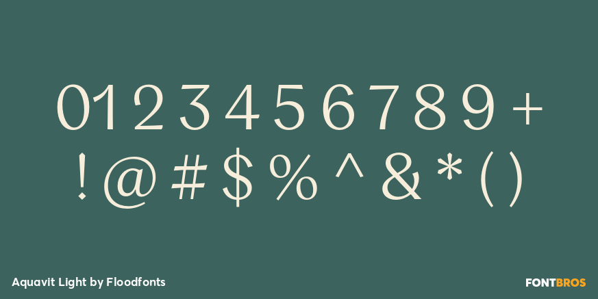 Aquavit Light Font Poster #1