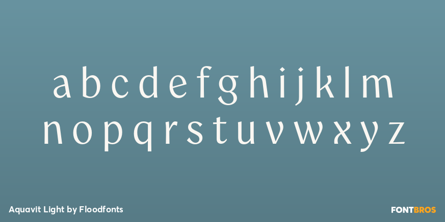 Aquavit Light Font Poster #3